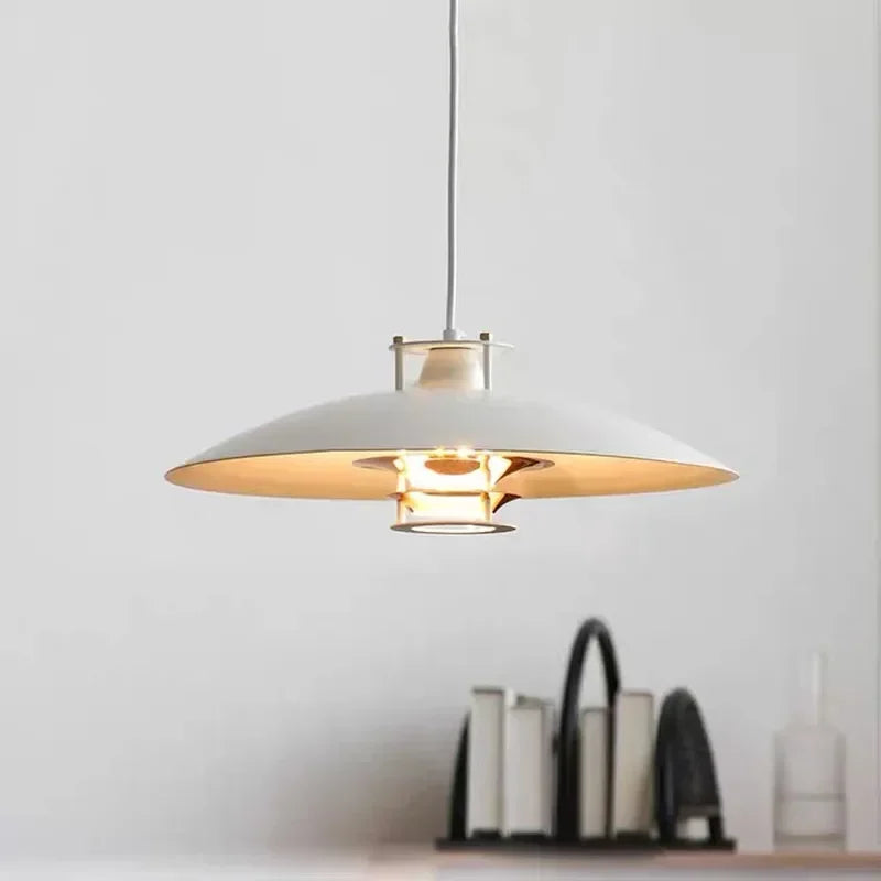 Nordic Circular Pendant Light, Modern Dining Room, Bedroom, Bar Counter, LED Pendant Light, White Warm Light 45cm Light - vue 2 sur 8
