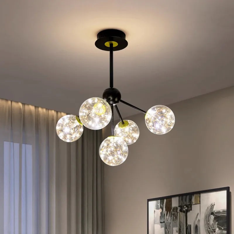 lustre nordique décoratif lampes suspendues pour éclairage intérieur - vue 3 sur 10