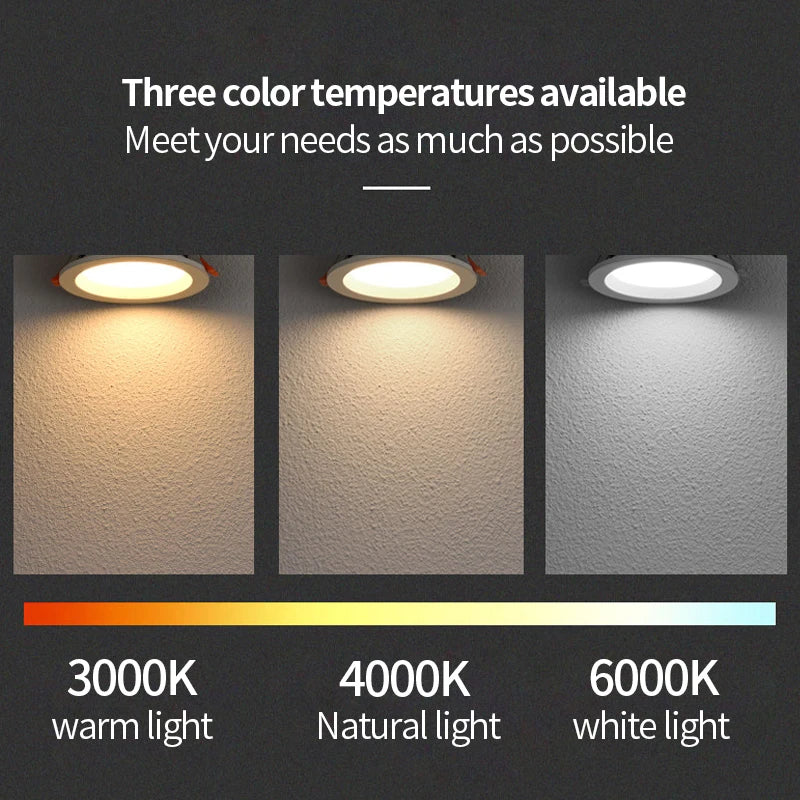 spot led encastré rond pour éclairage intérieur lumineux - vue 6 sur 6