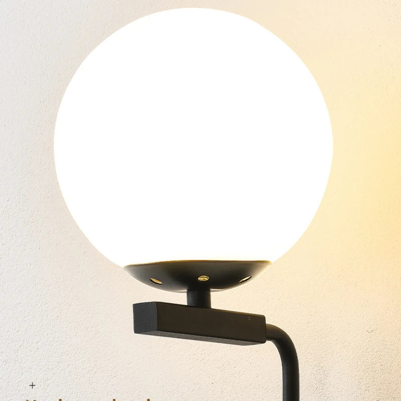 Applique murale led moderne en verre pour lecture - vue 7 sur 10