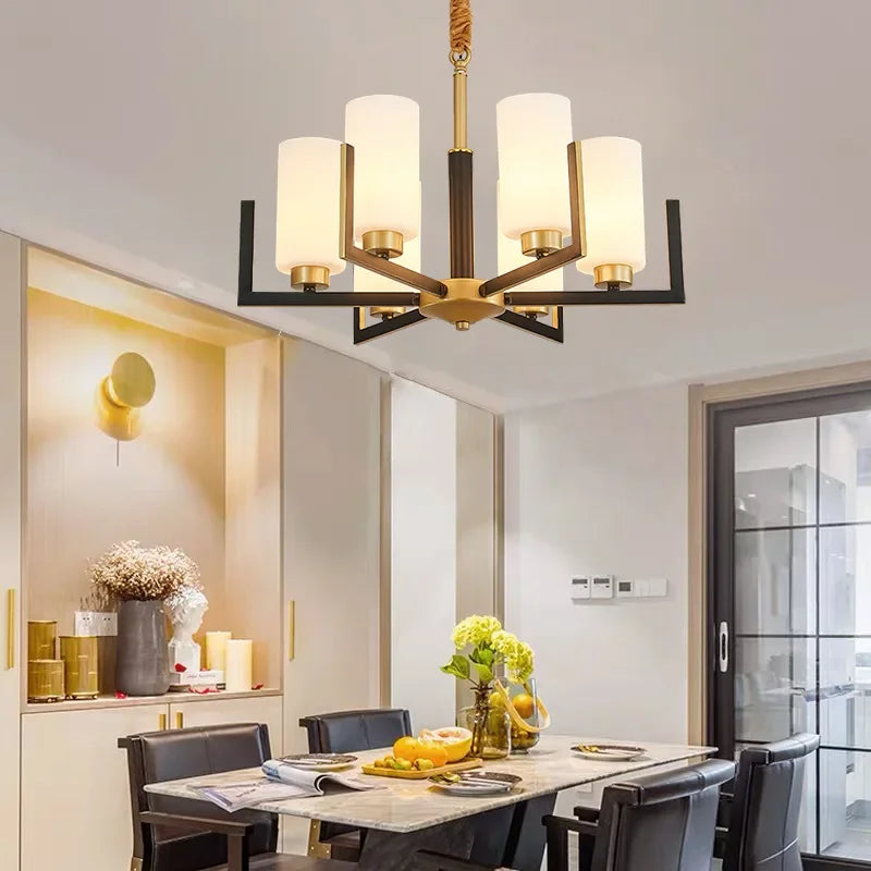 lustre style chinois rétro led design luxe suspension luminaire - vue 3 sur 16