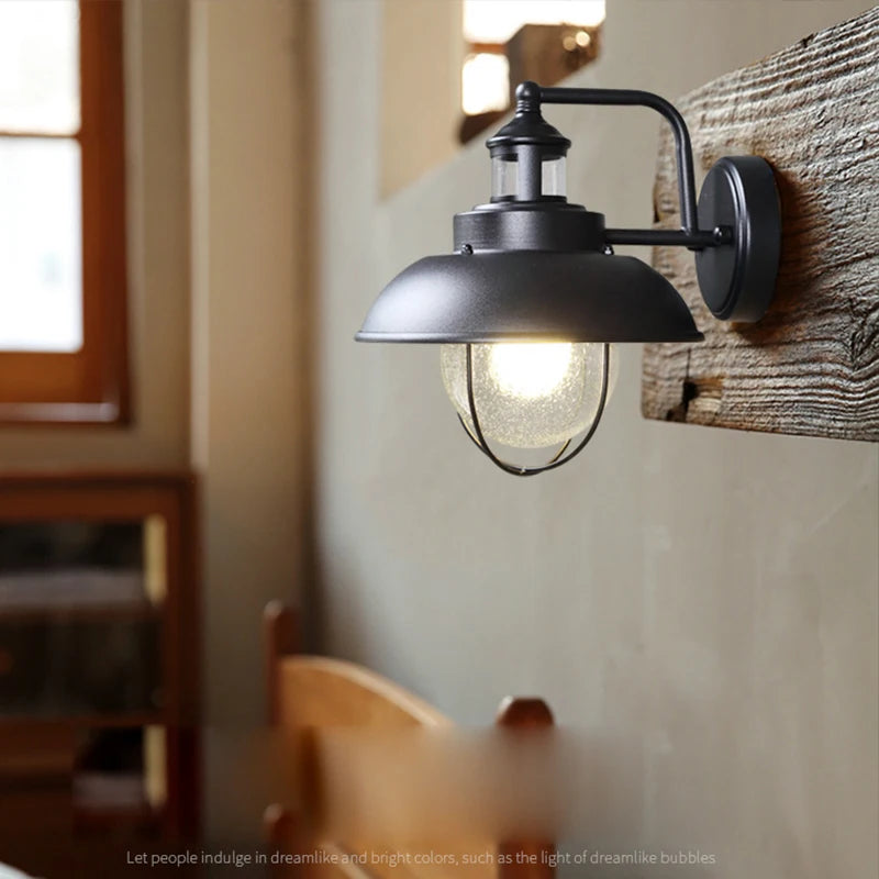 Applique extérieure E27 E26 rétro Villa couloir jardin extérieur mur passerelle ampoule balcon étanche porte terrasse lampe jardin - vue 2 sur 6