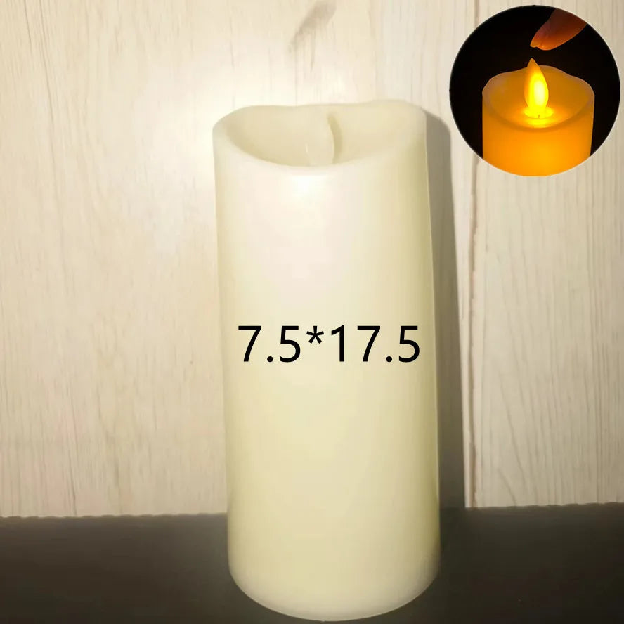 lampe à poser électrique avec bougies sans flamme pour décorations festives - vue 9 sur 14