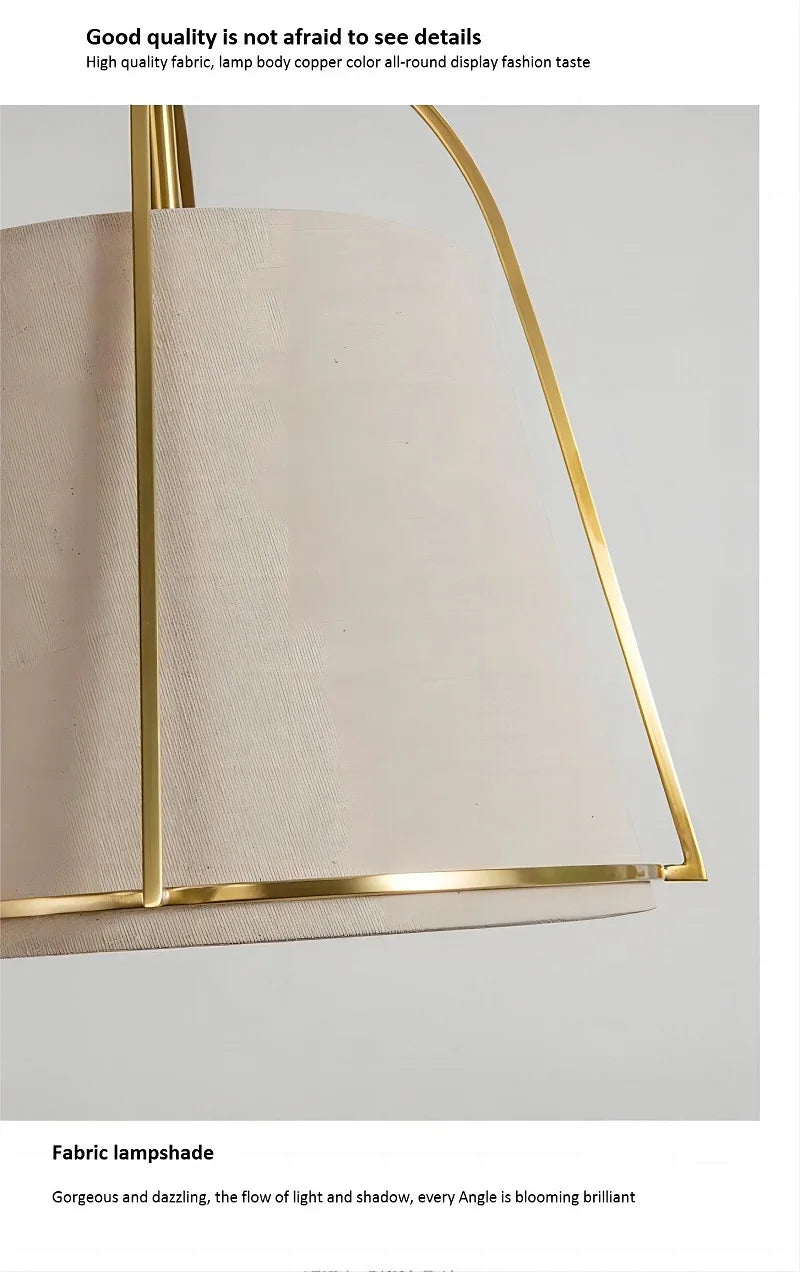 lustre minimaliste en tissu pour restaurant et bar - vue 7 sur 7