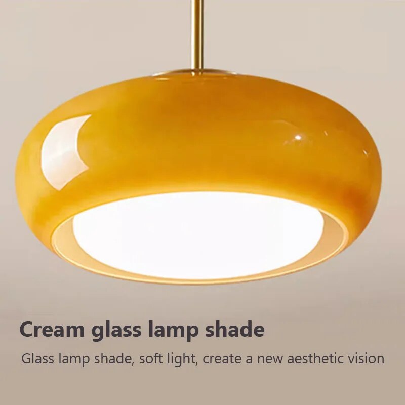 Lustre verre laiton antique orange médiéval