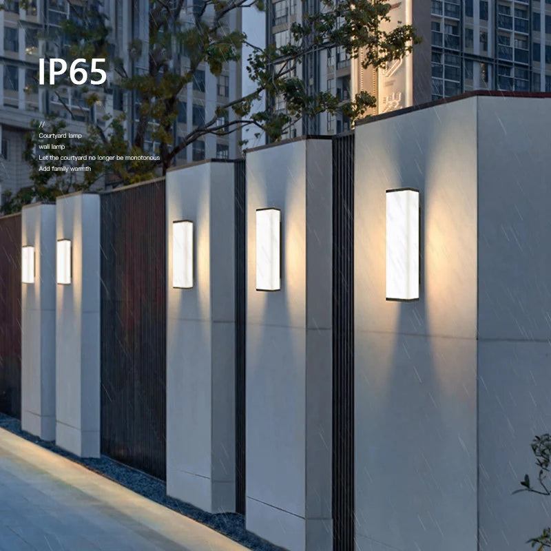 Acier inoxydable LED étanche longue applique murale moderne Ip65 éclairage extérieur jardin Villa balcon ligne lumière mur rondelle lumière 8