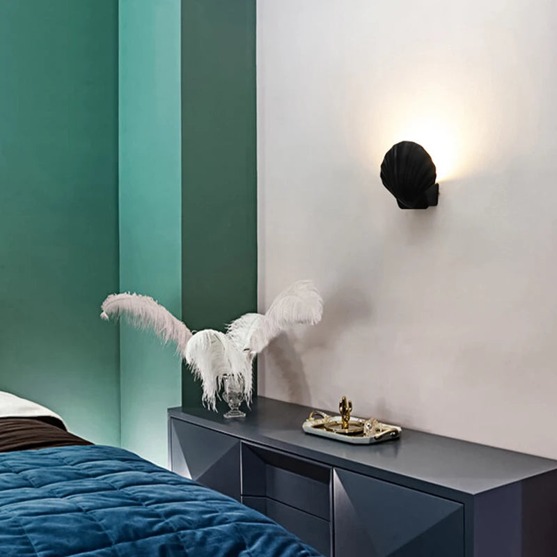 Applique murale extérieures Coquille étanche Creative Salon Chambre Applique murale extérieure LED Modélisation Allée Chambre Hôtel Éclairage - vue 5 sur 12