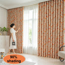 Rideau occultant motif floral moderne pour salon chambre
