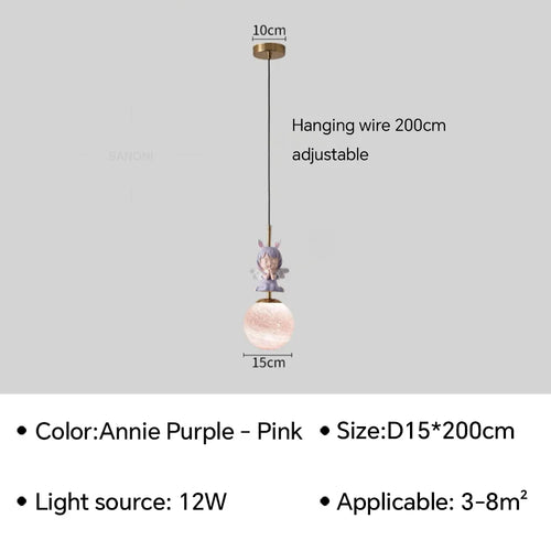 applique murale led design lune et planète pour décoration intérieure - vue 13 sur 18