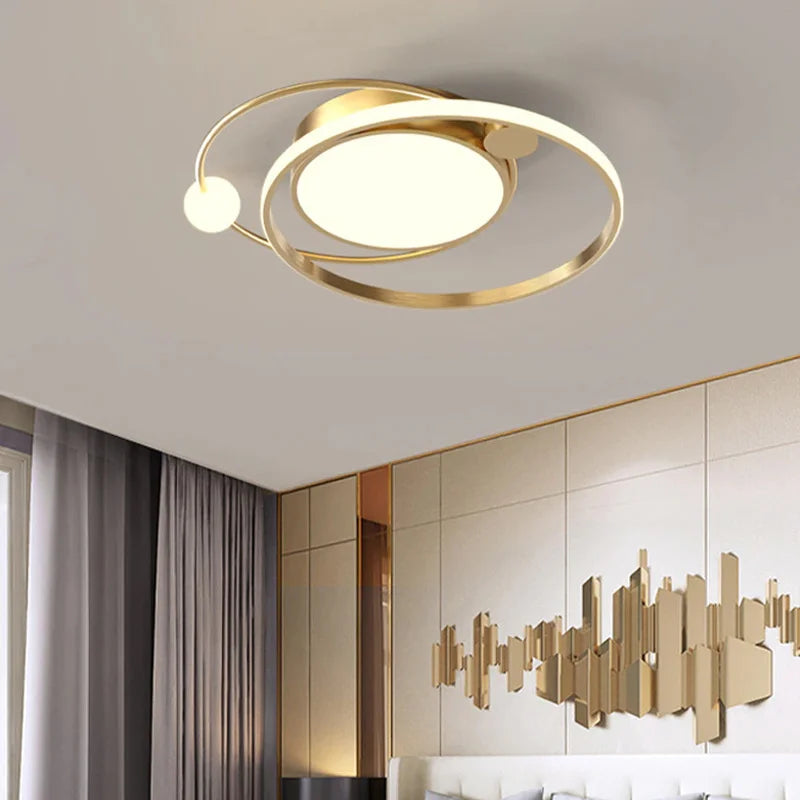 plafonnier led rond design moderne avec télécommande décoratif - vue 2 sur 20