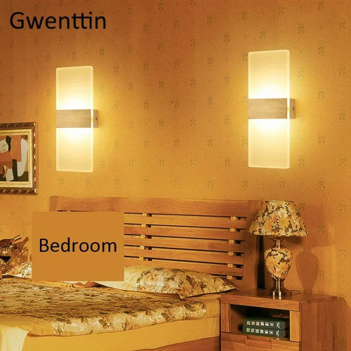 applique murale led moderne en acrylique pour décoration intérieure - vue 6 sur 6