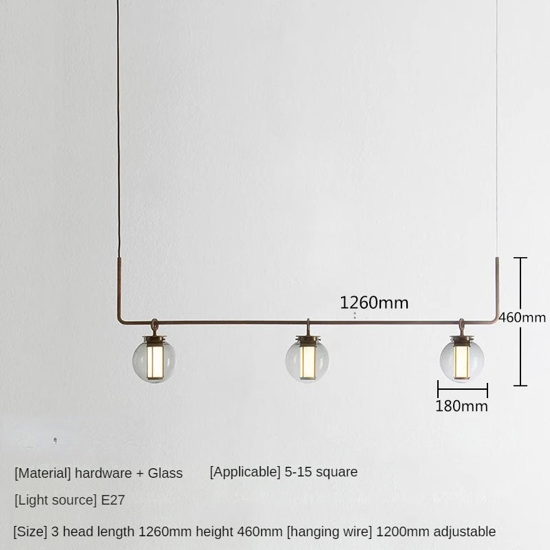 suspension en verre minimaliste pour bar et restaurant