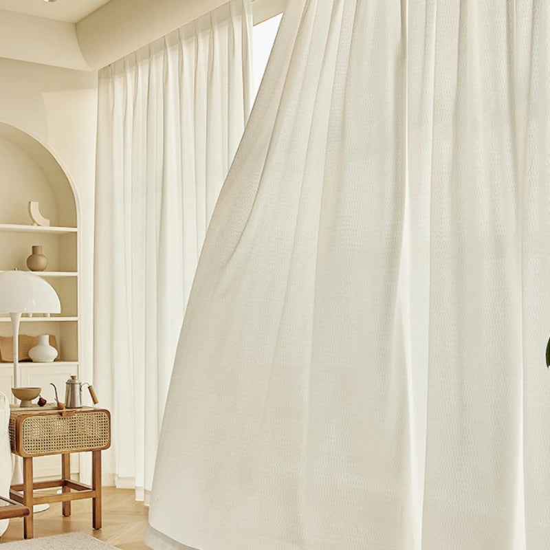 Voilage rideau léger style japonais pour salon chambre