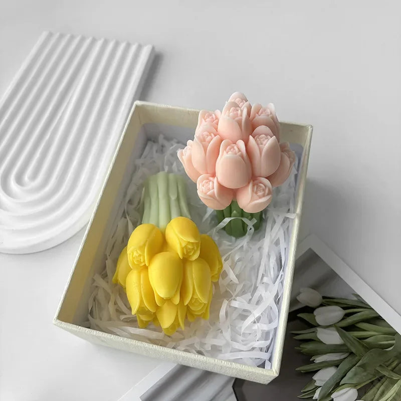 moule en silicone 3d pour fleurs et bougies artisanales - vue 5 sur 7