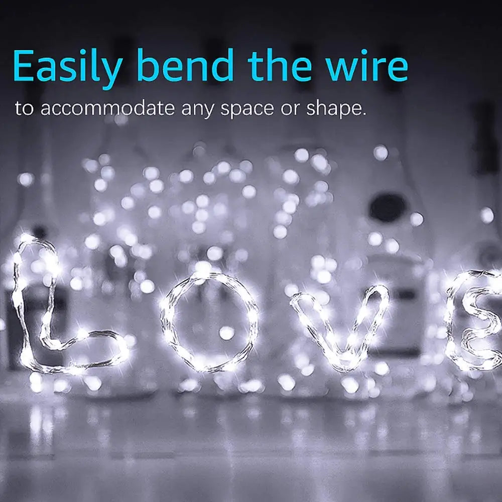 guirlande lumineuse led en fil de cuivre pour décorations de fête - vue 4 sur 15