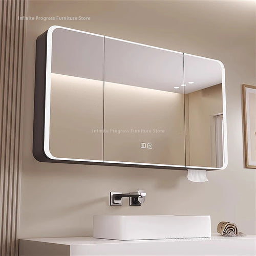 armoire intelligente avec rangement éclairé et toilettes séparées - vue 2 sur 14