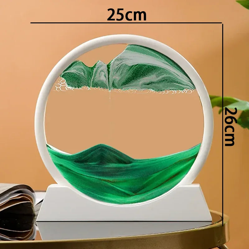 sablier en verre 3d paysage de sable en mouvement décoration artistique - vue 25 sur 54