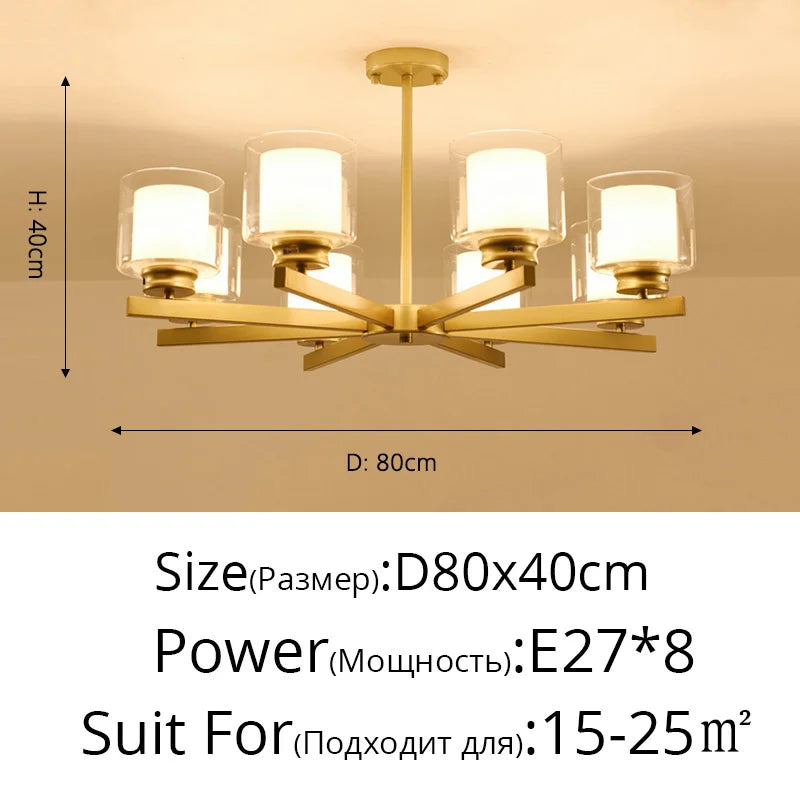 Bosmos European Style Decorative LED Chandeliers For Living Rooms, Bedrooms, And Modern Simple Indoor Lighting - vue 11 sur 21