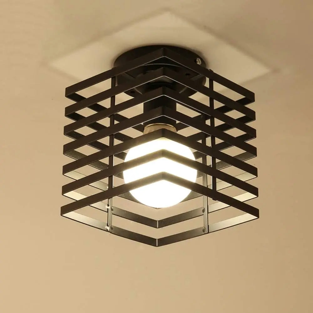 plafonnier industriel vintage en métal pour intérieur moderne