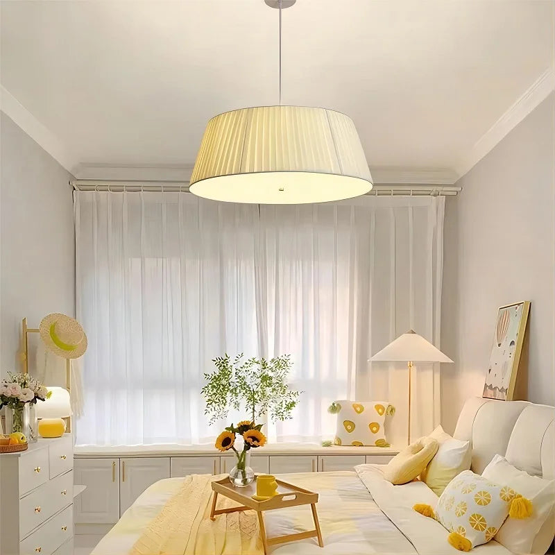 Plafonnier en tissu Simple nordique tout en cuivre - vue 4 sur 11