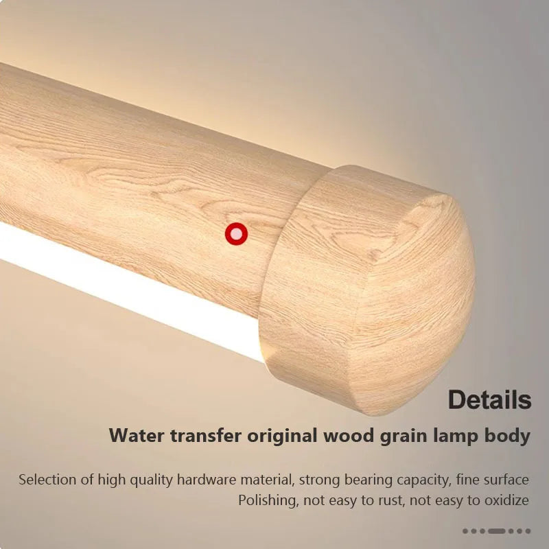 applique murale led moderne grain de bois décoration intérieure - vue 6 sur 21