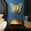 applique murale LED papillon intérieur nordique style cuivre