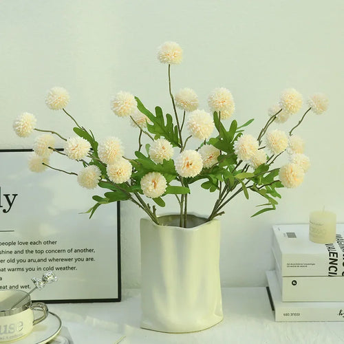 branche de chrysanthème artificielle pour décoration florale élégante - vue 2 sur 14