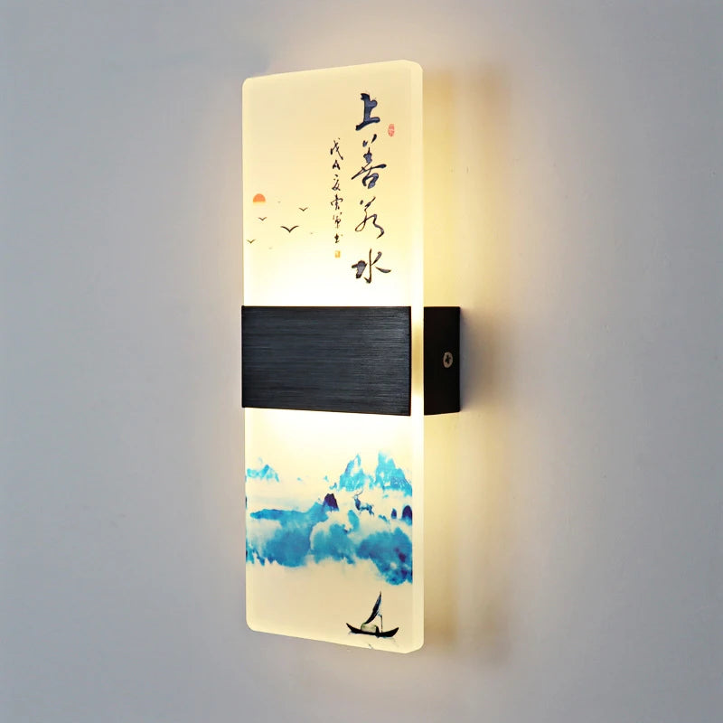 applique murale japonaise en acrylique pour décoration moderne - vue 9 sur 14