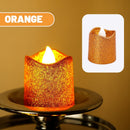 lot de 6 bougies à paillettes led pour déco romantique de fête