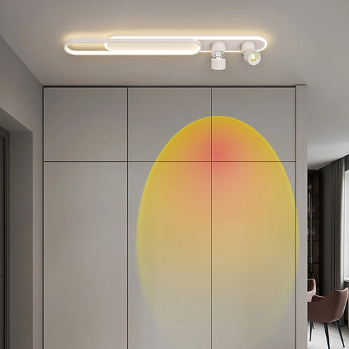 Le soleil ne se couche jamais allée lumière couloir moderne minimaliste salon chambre Long balcon manteau et chapeau Mural plafonniers - vue 4 sur 14