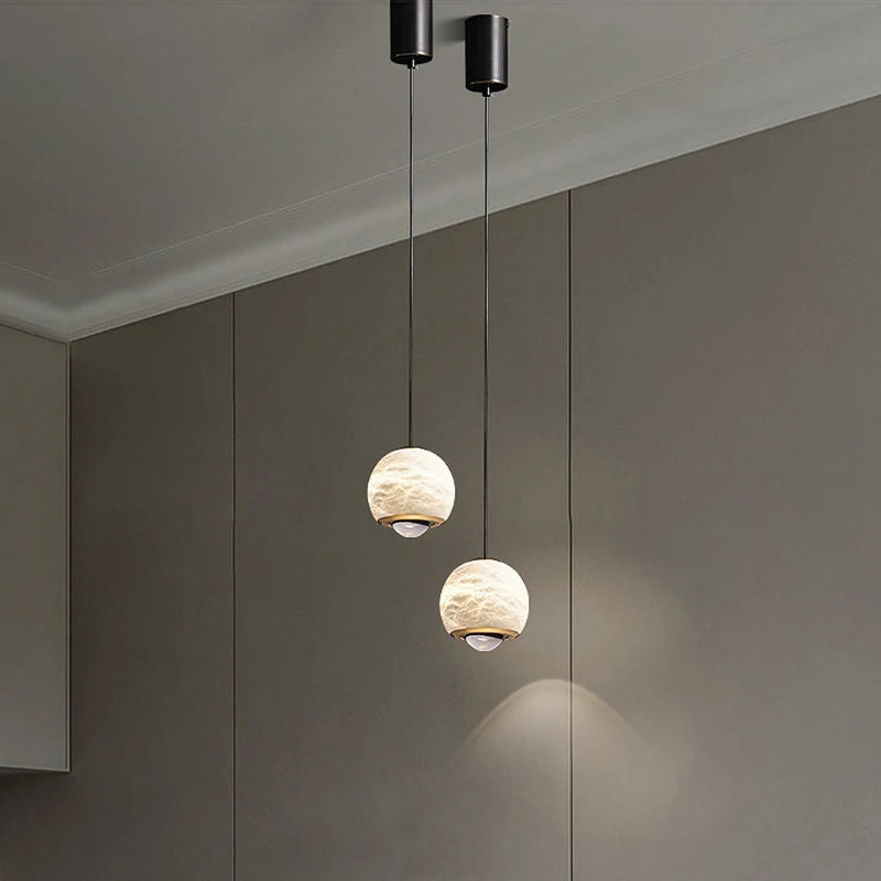 Suspension LED en marbre naturel espagnol - vue 5 sur 6