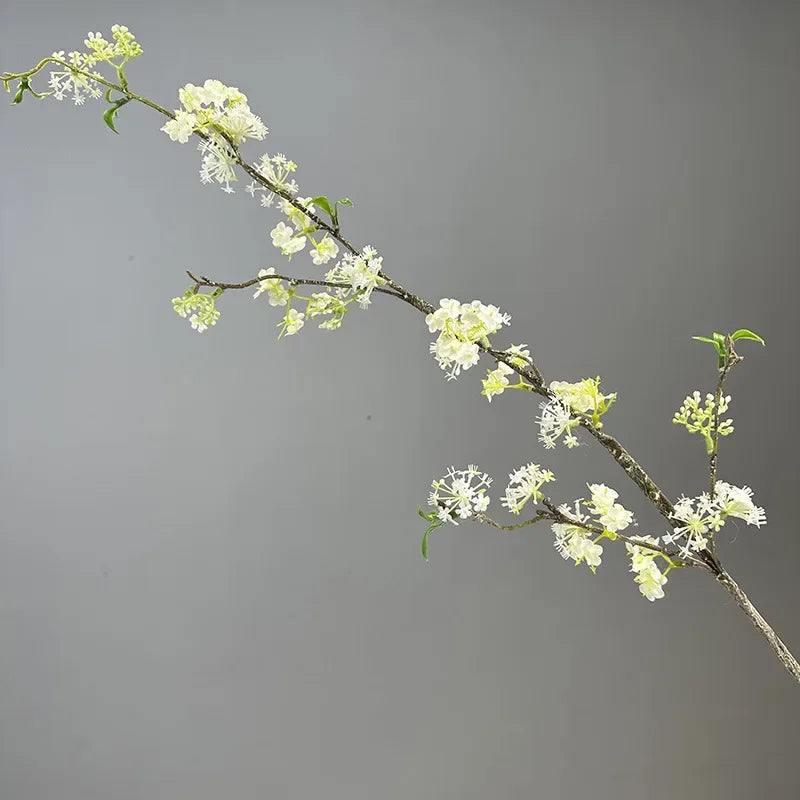 décoration de table en fleurs artificielles et saule neige - vue 10 sur 10