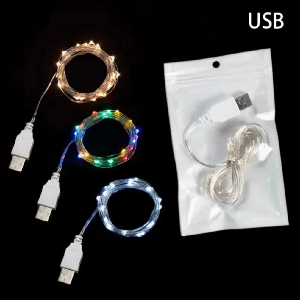 guirlande lumineuse led usb étanche pour décoration festive - vue 7 sur 14