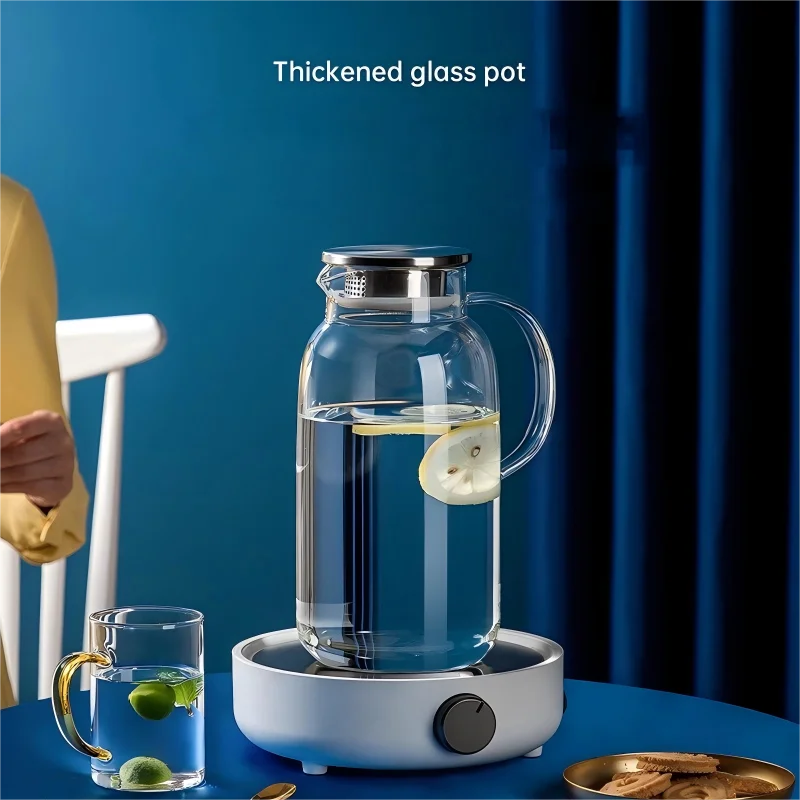 Carafe eau verre borosilicate 25 l couvercle inox