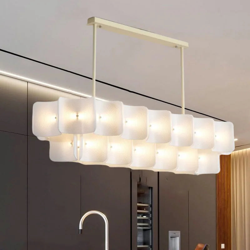 lustre led moderne style 	 acrylique gradation variable - vue 5 sur 9