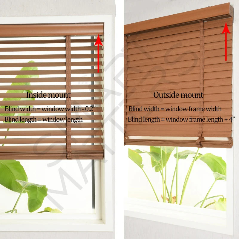Store vénitien bois horizontal sans cordon salon moderne