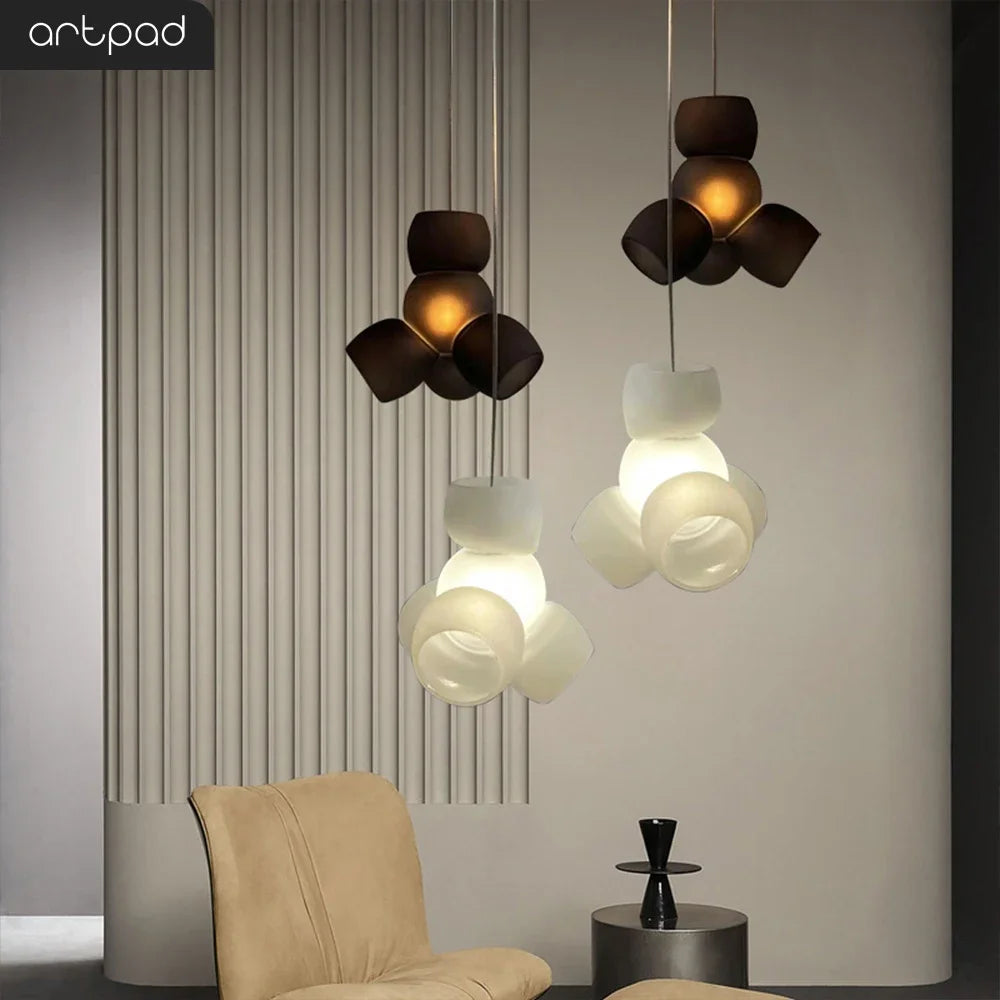 plafonnier moderne à bulles de verre design élégant lumineux