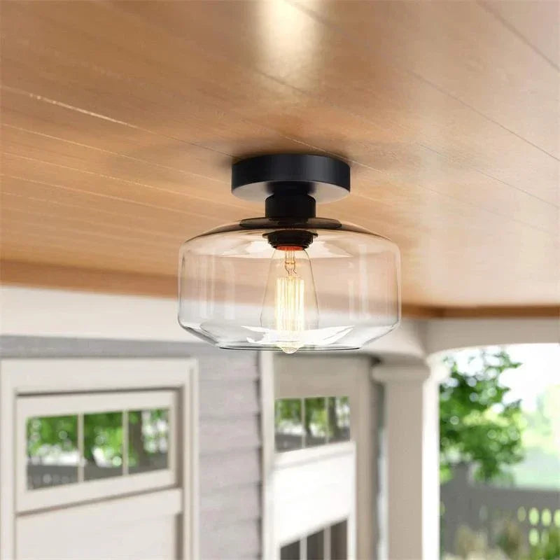plafonnier led nordique moderne en verre pour décoration maison - vue 3 sur 9