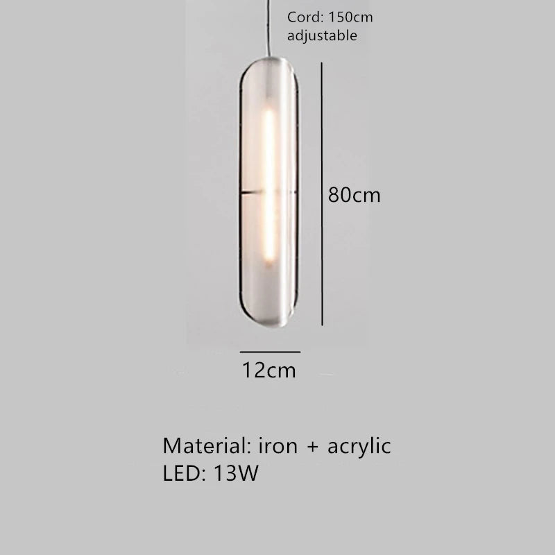 lampe led moderne à suspension réglable pour bar et bureau - vue 9 sur 12