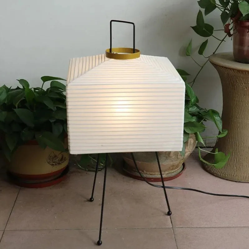 lampes de table en papier de riz japonais style wabi-sabi - vue 4 sur 7