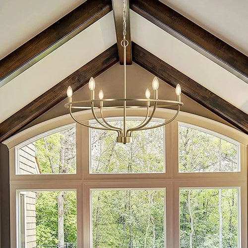lustre rétro en fer à plusieurs têtes style industriel et loft - vue 4 sur 6
