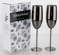 Verre champagne inox texturé coupe cocktail mariage fête