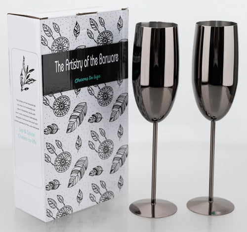 Verre champagne inox texturé coupe cocktail mariage fête