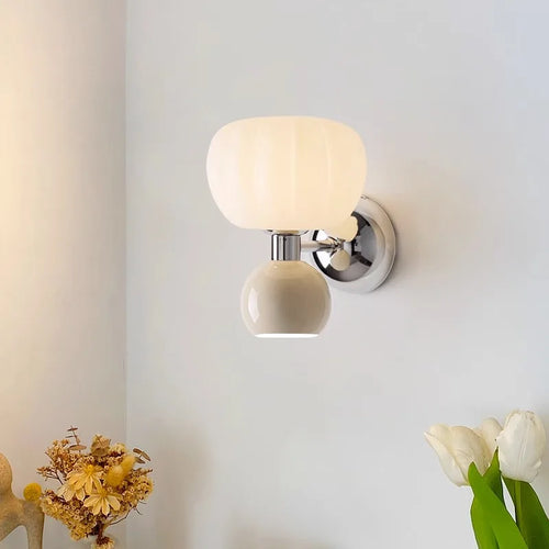 applique murale lampe citrouille pour enfants haut et bas - vue 2 sur 8