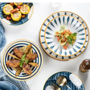 Assiette ronde porcelaine style japonais profonde 18 cm