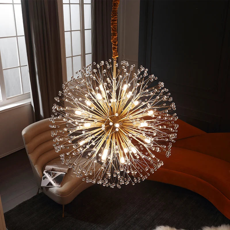 lustre moderne en cristal design lumineux pour intérieur décoratif - vue 4 sur 6