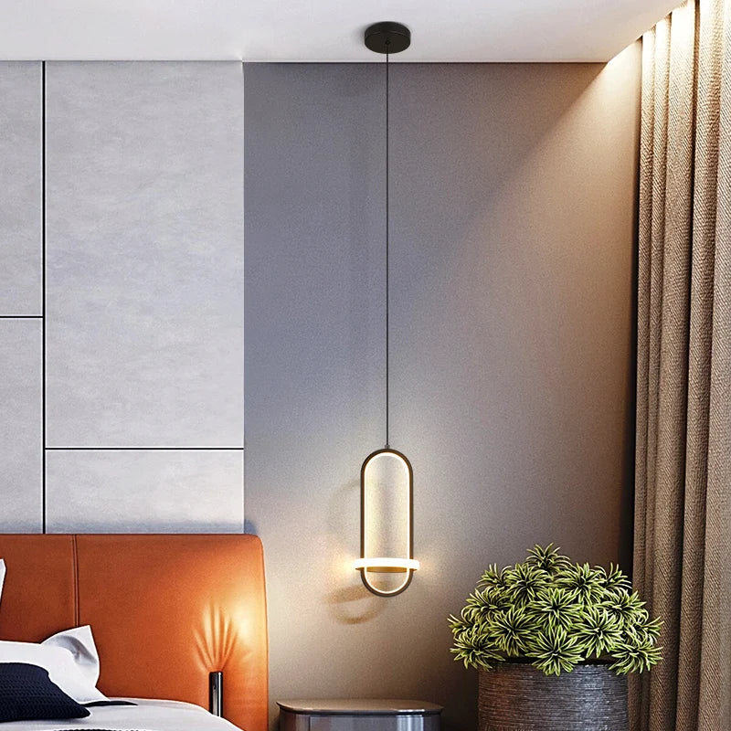 Suspension LED moderne lumières noir/or Lustre Table salle à manger cuisine Lustre lampe suspendue luminaire décor à la maison éclairage intérieur - vue 5 sur 7
