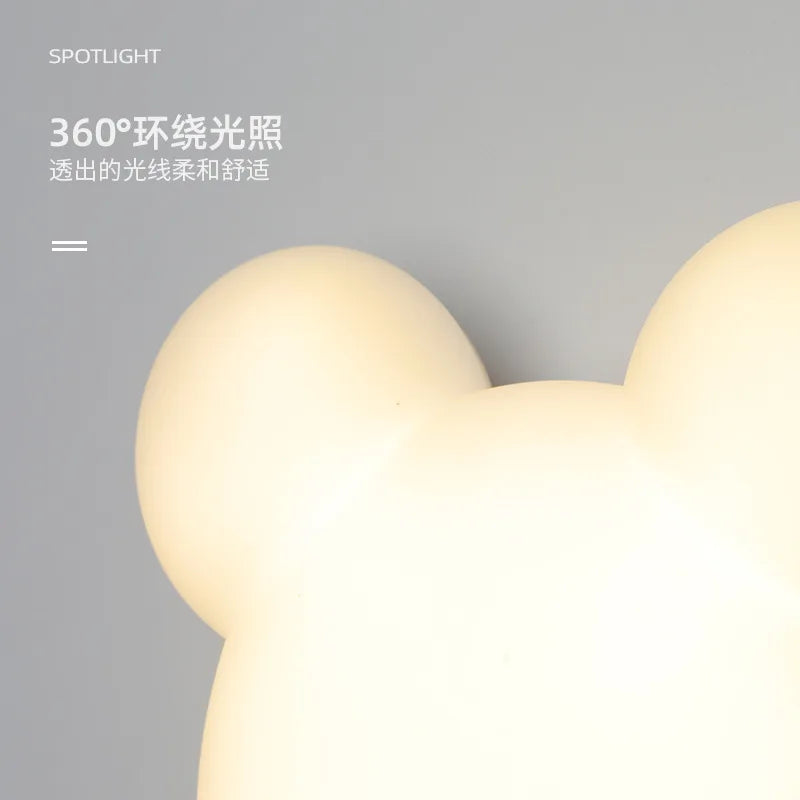 2022 New Wall Lamp Modern Led Bear Wall Light for Home Bedside Lamp Creative Children's Room Background Wall Nursery Aisle Lamps - vue 5 sur 6