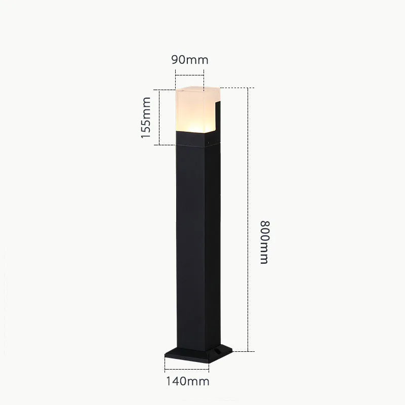 lampe extérieure moderne imperméable pour jardin et chemin