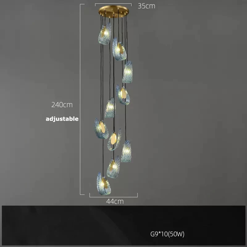 lustre en verre cristal LED pour un éclairage élégant - vue 21 sur 21